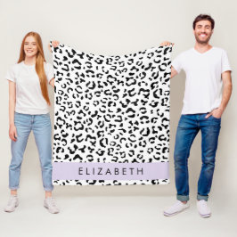 Luipaard afdrukken, spuiten, zwart en wit, Jouw na Fleece Deken