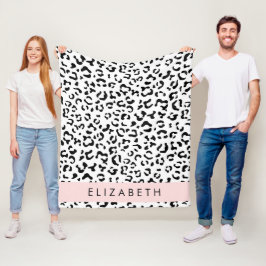 Luipaard afdrukken, spuiten, zwart en wit, Jouw na Fleece Deken