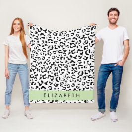 Luipaard afdrukken, spuiten, zwart en wit, Jouw na Fleece Deken