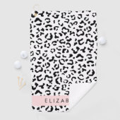 Luipaard afdrukken, spuiten, zwart en wit, Jouw na Golfhanddoek (Insitu)