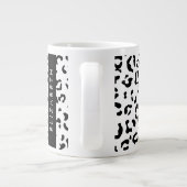 Luipaard afdrukken, spuiten, zwart en wit, Jouw na Grote Koffiekop (Achterkant)