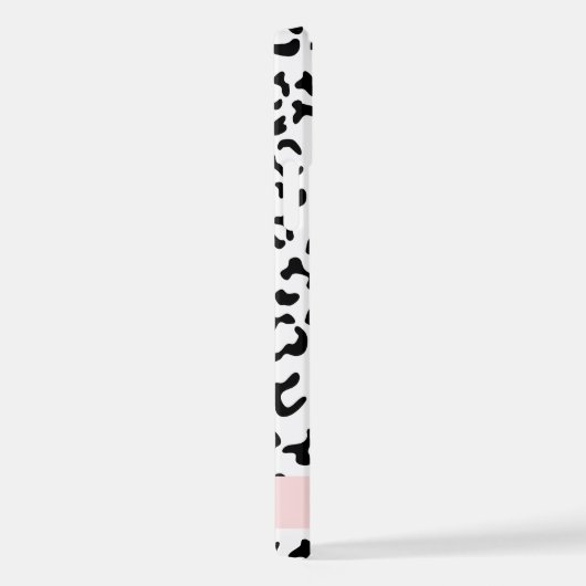 Luipaard afdrukken, spuiten, zwart en wit, Jouw na iPhone Hoesje (Rechterkant)