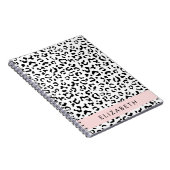 Luipaard afdrukken, spuiten, zwart en wit, Jouw na Notitieboek (Rechterzijde)