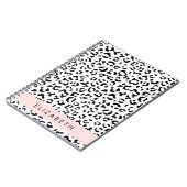 Luipaard afdrukken, spuiten, zwart en wit, Jouw na Notitieboek (Linkerzijde)
