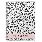 Luipaard afdrukken, spuiten, zwart en wit, Jouw na Notitieboek (Voorkant)