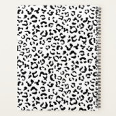 Luipaard afdrukken, spuiten, zwart en wit, Jouw na Planner (Achterkant)