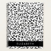 Luipaard afdrukken, spuiten, zwart en wit, Jouw na Planner (Voorkant)