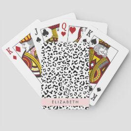 Luipaard afdrukken, spuiten, zwart en wit, Jouw na Pokerkaarten