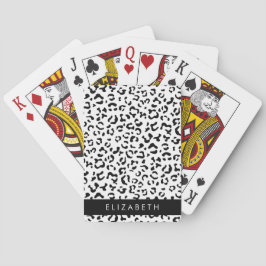 Luipaard afdrukken, spuiten, zwart en wit, Jouw na Pokerkaarten