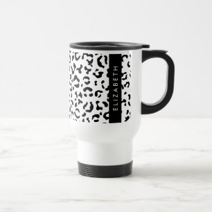Luipaard afdrukken, spuiten, zwart en wit, Jouw na Reisbeker