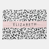 Luipaard afdrukken, spuiten, zwart en wit, Jouw na Theedoek (Horizontaal)