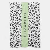 Luipaard afdrukken, spuiten, zwart en wit, Jouw na Theedoek (Verticaal)