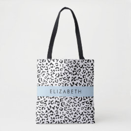 Luipaard afdrukken, spuiten, zwart en wit, Jouw na Tote Bag