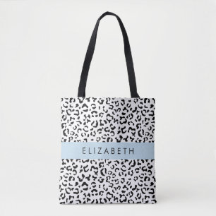 Luipaard afdrukken, spuiten, zwart en wit, Jouw na Tote Bag