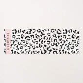 Luipaard afdrukken, spuiten, zwart en wit, Jouw na Yogamat (Achterkant (horizontaal))