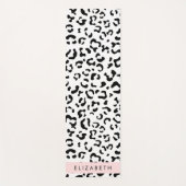 Luipaard afdrukken, spuiten, zwart en wit, Jouw na Yogamat (Voorkant)