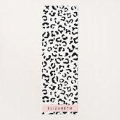 Luipaard afdrukken, spuiten, zwart en wit, Jouw na Yogamat (Achterkant)