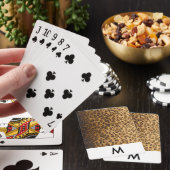 Luipaard Afdrukmonogram M initialen Spelkaarten Speelkaarten (Insitu)