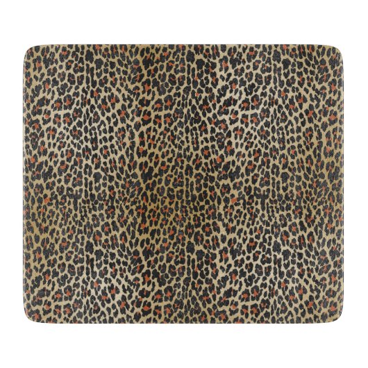 Luipaard Afdruksnijvlak Snijplank (Voorkant)
