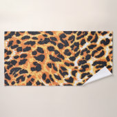 luipaard als achtergrondse luipaard, patroon, druk badhanddoek (Badhanddoek)