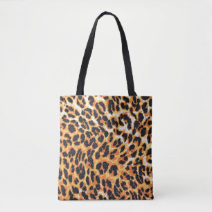 luipaard als achtergrondse luipaard, patroon, druk tote bag