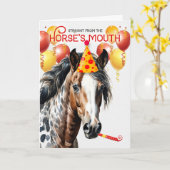 Luipaard Appaloosa Paard Grappige Verjaardag Kaart (Gele Bloem)