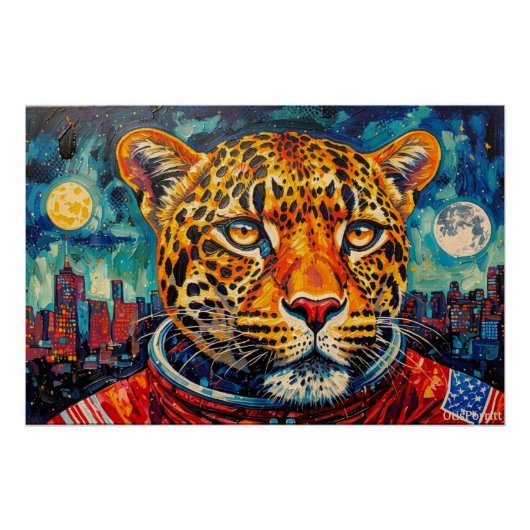 LUIPAARD ASTRONAUT-OP HUIS AAN PERFECT POSTER (Voorkant)