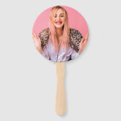 Luipaard ballon 40e verjaardag foto gepersonalisee handwaaier (Achterkant)