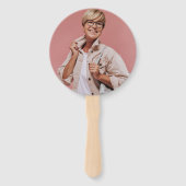 Luipaard ballon 50e verjaardag foto gepersonalisee handwaaier (Achterkant)