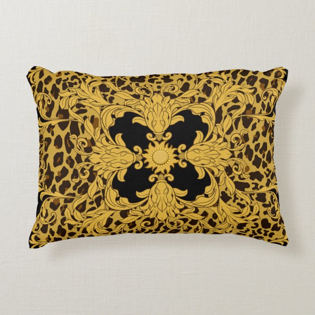 Luipaard Barok,  dierenprint Accent Kussen (Voorkant)