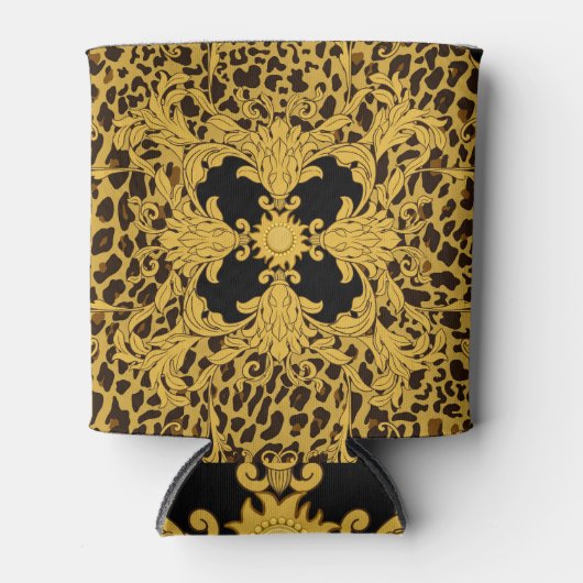 Luipaard Barok,  dierenprint Blikjeskoeler (Voorkant)