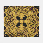 Luipaard Barok,  dierenprint Fleece Deken (Voorkant (Horizontaal))