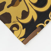 Luipaard Barok,  dierenprint Fleece Deken (Hoek)