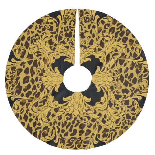 Luipaard Barok, dierenprint Kerstboom Rok (Voorkant)