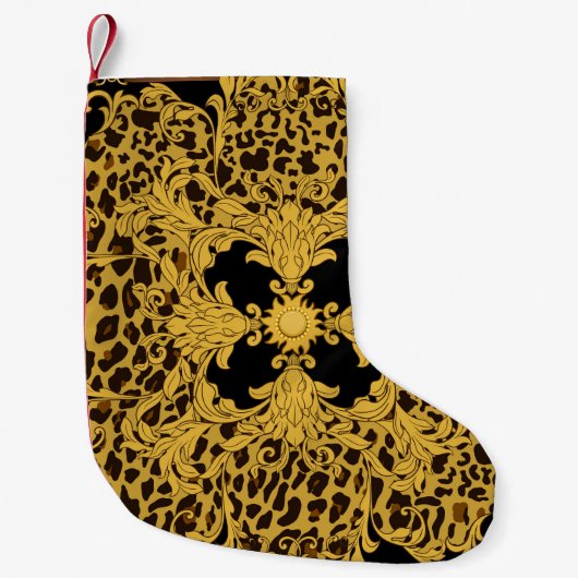 Luipaard Barok, dierenprint Kleine Kerstsok (Voorkant)