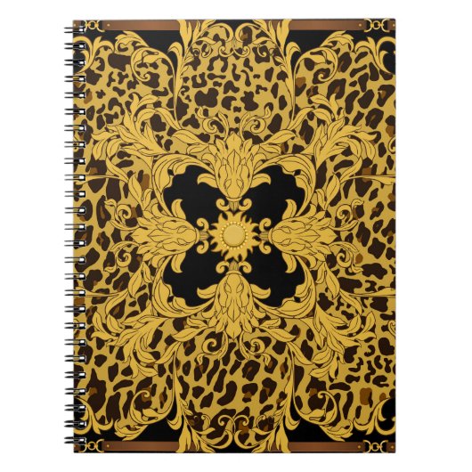 Luipaard Barok,  dierenprint Notitieboek (Voorkant)