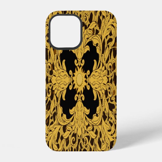 Luipaard Barok, Sierlijk Dierprint iPhone Hoesje (Achterkant)