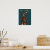  luipaard bezoeken de dierentuin poster (Keuken)