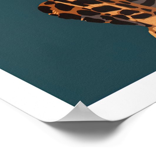 luipaard bezoeken de dierentuin poster (Hoek)