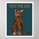 luipaard bezoeken de dierentuin poster (Voorkant)