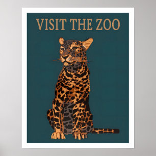  luipaard bezoeken de dierentuin poster