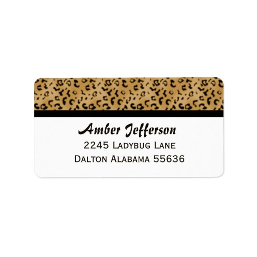 Luipaard bijgesneden: Adresetiketten Etiket (Voorkant)
