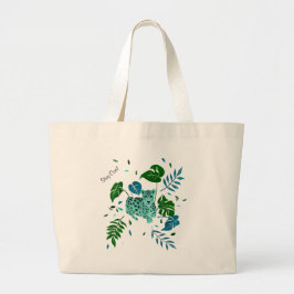 Luipaard Blijf koel Grote Tote Bag