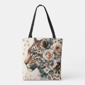 Luipaard bloem tote bag (Achterkant)