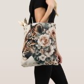 Luipaard bloem tote bag (Dichtbij)