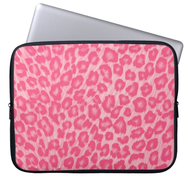 Luipaard Blush Laptop Sleeve (Voorkant)