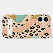 Luipaard Blush Roze Patroon Case-Mate iPhone Case (Achterkant (horizontaal))