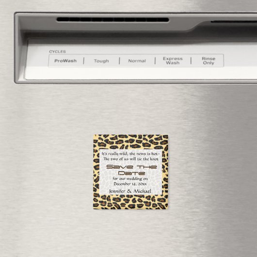 Luipaard Bont Bewaar de datum Magneet (Insitu (Vaatwasser))