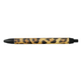 Luipaard Bont Luxe Rijk Trendy Mode Kat Cheetah Zwarte Inkt Pen (Voorkant)