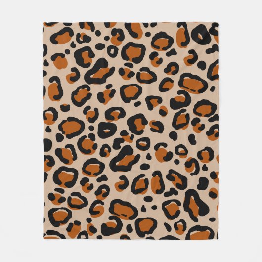 Luipaard bont ontwerp, naadloos patroon. fleece deken (Voorkant)